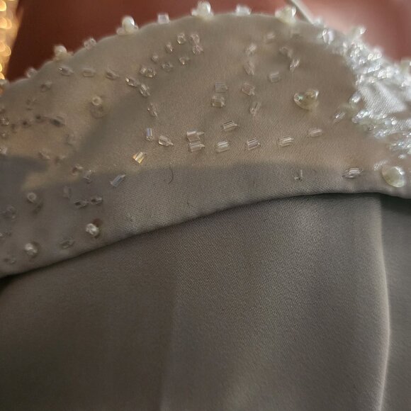 Beaded Mint Green Dress. Wedding. Prom. Homecoming. Bridesmaid. - Picture 2 of 3